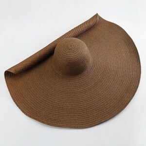 Brown Wide-Brimmed Sun Hat